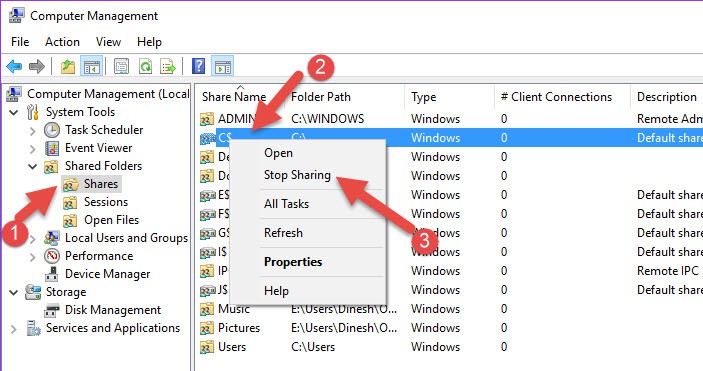 windows server group policy disable administrative shares